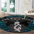 New Zealand Aotearoa Round Carpet Maori Taniwha Paua Shell