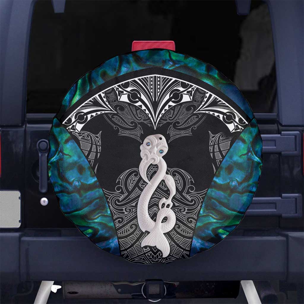 New Zealand Aotearoa Spare Tire Cover Maori Taniwha Paua Shell LT05 - Polynesian Pride