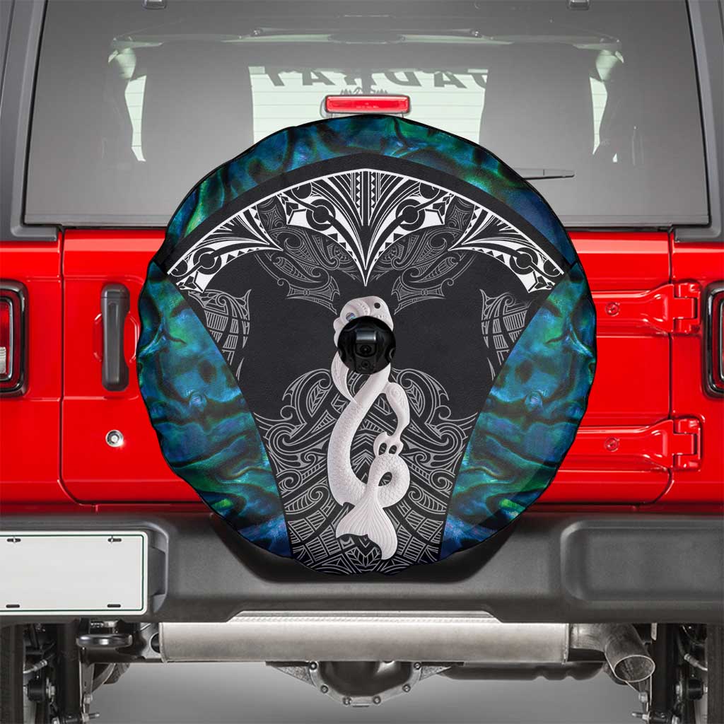 New Zealand Aotearoa Spare Tire Cover Maori Taniwha Paua Shell LT05 - Polynesian Pride