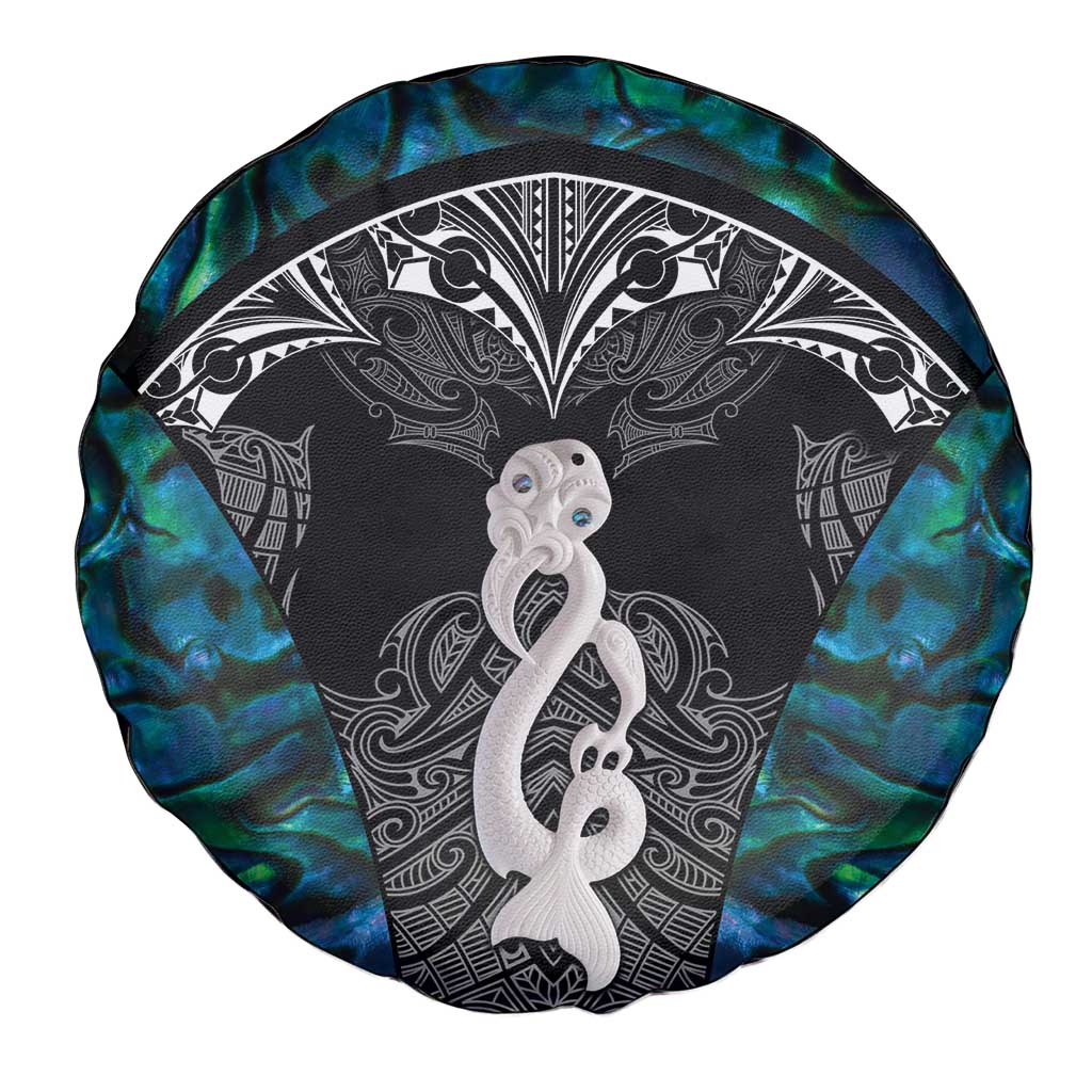 New Zealand Aotearoa Spare Tire Cover Maori Taniwha Paua Shell LT05 - Polynesian Pride