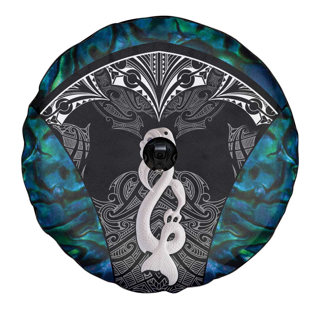 New Zealand Aotearoa Spare Tire Cover Maori Taniwha Paua Shell LT05 - Polynesian Pride