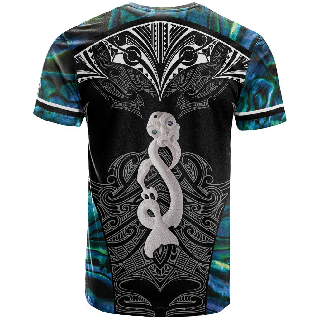 New Zealand Aotearoa T Shirt Maori Taniwha Paua Shell LT05 - Polynesian Pride