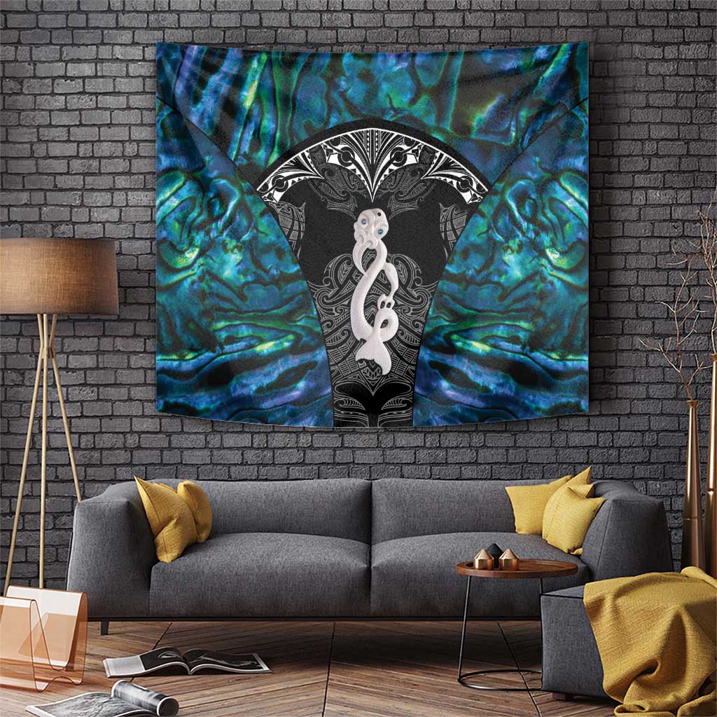 New Zealand Aotearoa Tapestry Maori Taniwha Paua Shell