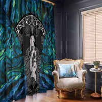 New Zealand Aotearoa Window Curtain Maori Taniwha Paua Shell LT05 - Polynesian Pride