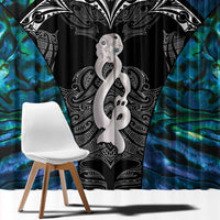 New Zealand Aotearoa Window Curtain Maori Taniwha Paua Shell LT05 - Polynesian Pride