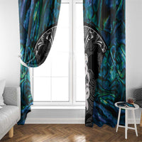 New Zealand Aotearoa Window Curtain Maori Taniwha Paua Shell LT05 - Polynesian Pride