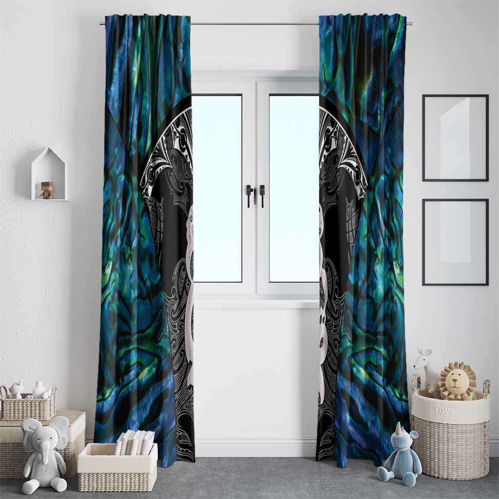 New Zealand Aotearoa Window Curtain Maori Taniwha Paua Shell LT05 - Polynesian Pride