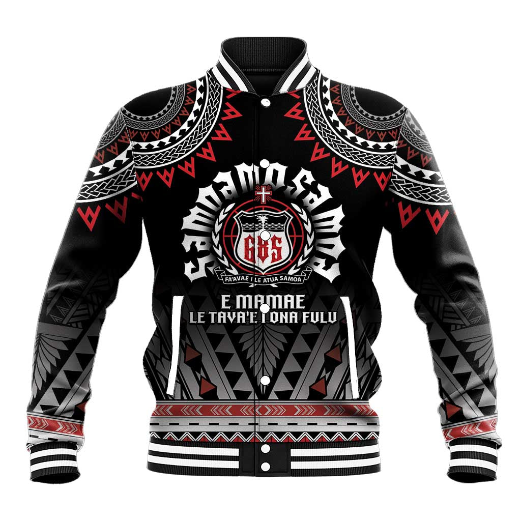 Personalised Samoa Black Saturday Baseball Jacket Samoa For Samoans