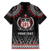 Personalised Samoa Black Saturday Family Matching Off Shoulder Short Dress and Hawaiian Shirt Samoa For Samoans