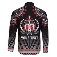 Personalised Samoa Black Saturday Family Matching Off Shoulder Short Dress and Hawaiian Shirt Samoa For Samoans