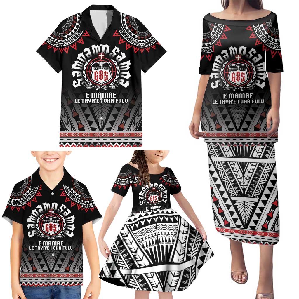 Personalised Samoa Black Saturday Family Matching Puletasi and Hawaiian Shirt Samoa For Samoans