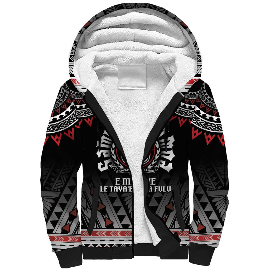 Personalised Samoa Black Saturday Sherpa Hoodie Samoa For Samoans