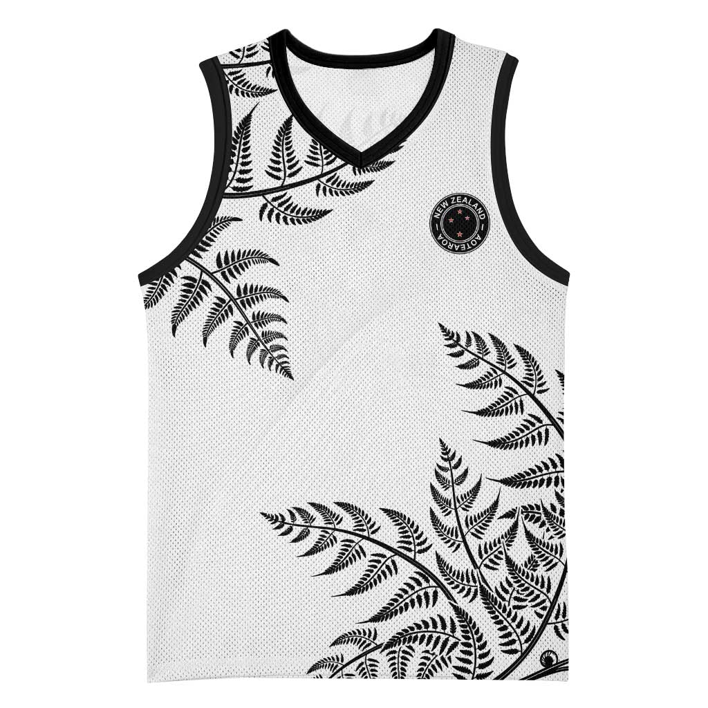 Custom New Zealand Football Basketball Jersey Aotearoa Pride LT05 Unisex White - Polynesian Pride