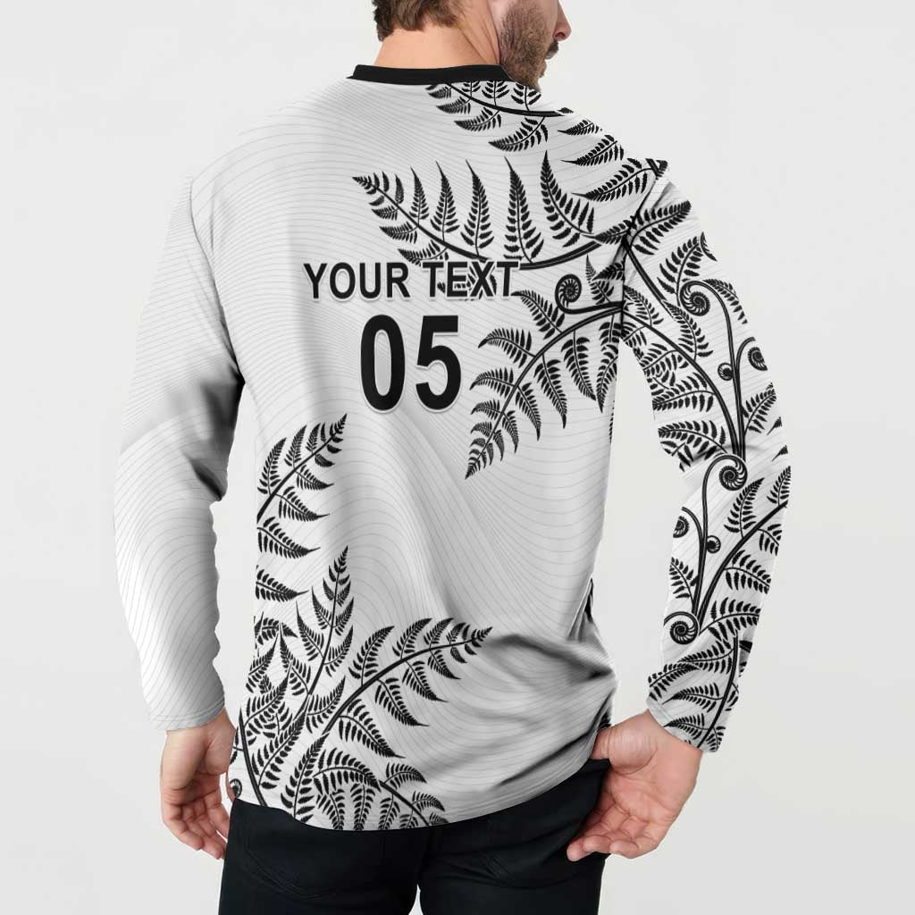 Custom New Zealand Football Button Sweatshirt Aotearoa Pride - Polynesian Pride