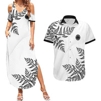 Custom New Zealand Football Couples Matching Summer Maxi Dress and Hawaiian Shirt Aotearoa Pride - Polynesian Pride