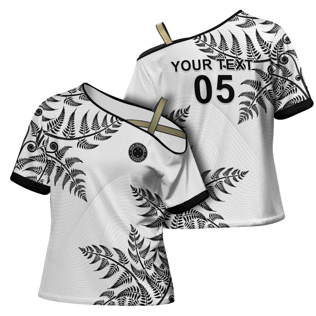 Custom New Zealand Football Cross Shoulder Shirt Aotearoa Pride LT05 - Polynesian Pride