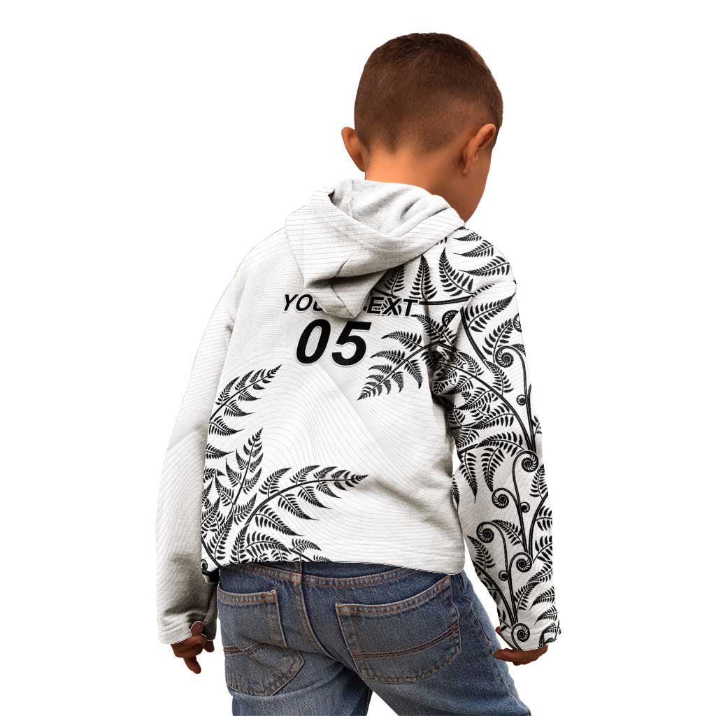 Custom New Zealand Football Kid Hoodie Aotearoa Pride - Polynesian Pride