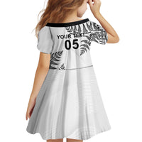 Custom New Zealand Football Kid Short Sleeve Dress Aotearoa Pride - Polynesian Pride