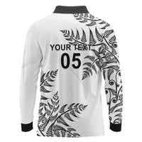 Custom New Zealand Football Long Sleeve Polo Shirt Aotearoa Pride - Polynesian Pride