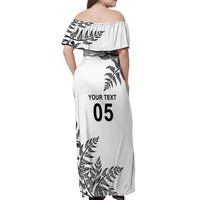 Custom New Zealand Football Off Shoulder Maxi Dress Aotearoa Pride - Polynesian Pride