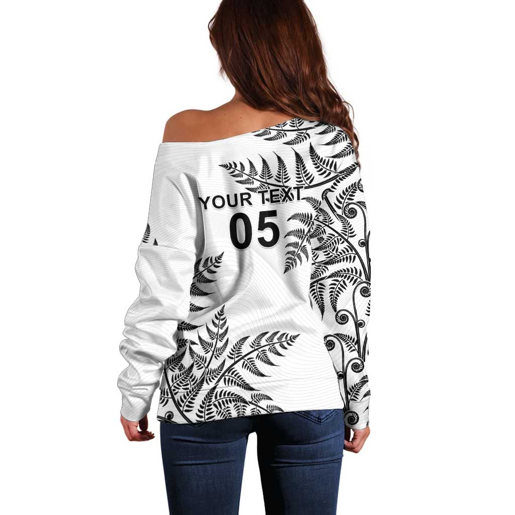 Custom New Zealand Football Off Shoulder Sweater Aotearoa Pride - Polynesian Pride