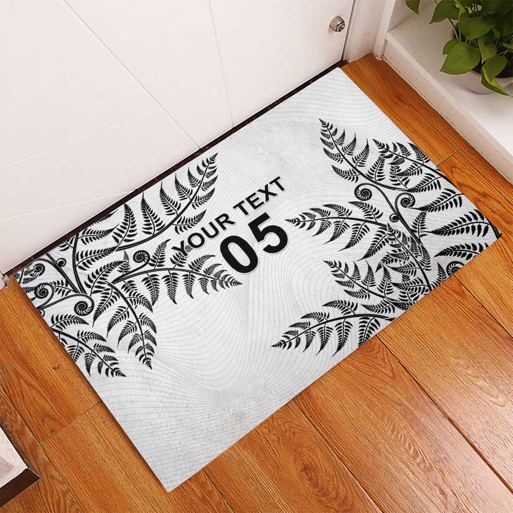 Custom New Zealand Football Rubber Doormat Aotearoa Pride - Polynesian Pride