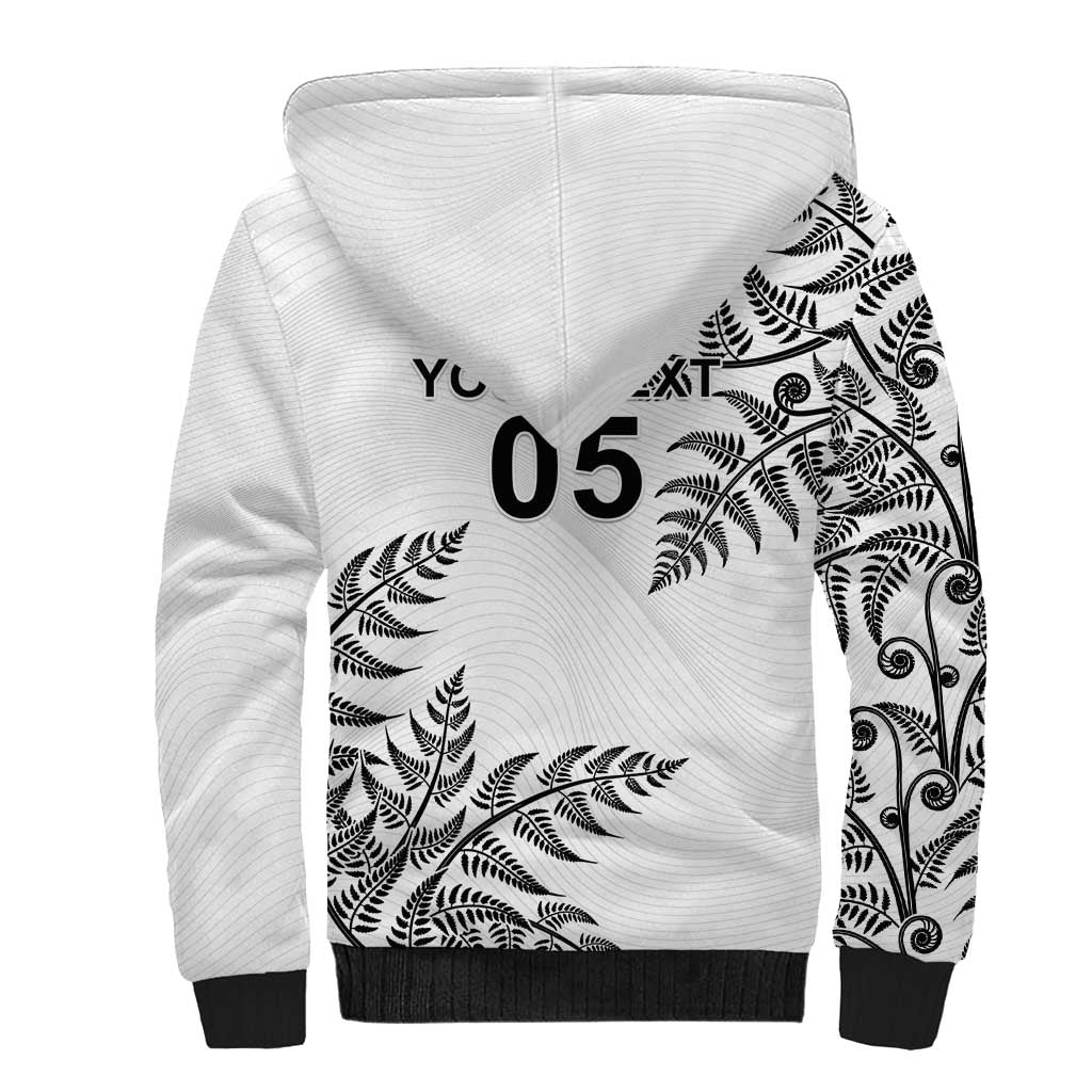 Custom New Zealand Football Sherpa Hoodie Aotearoa Pride - Polynesian Pride