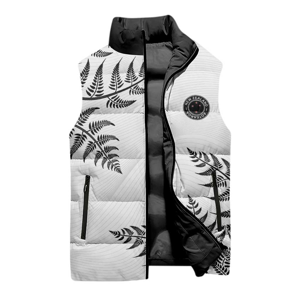 Custom New Zealand Football Sleeveless Puffer Jacket Aotearoa Pride LT05 - Polynesian Pride