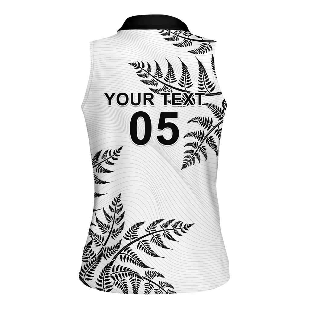 Custom New Zealand Football Women Sleeveless Polo Shirt Aotearoa Pride - Polynesian Pride
