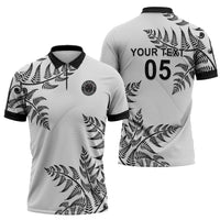 Custom New Zealand Football Zipper Polo Shirt Aotearoa Pride LT05 - Polynesian Pride