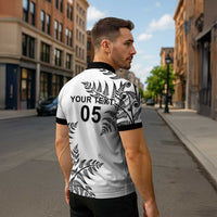 Custom New Zealand Football Zipper Polo Shirt Aotearoa Pride LT05 - Polynesian Pride