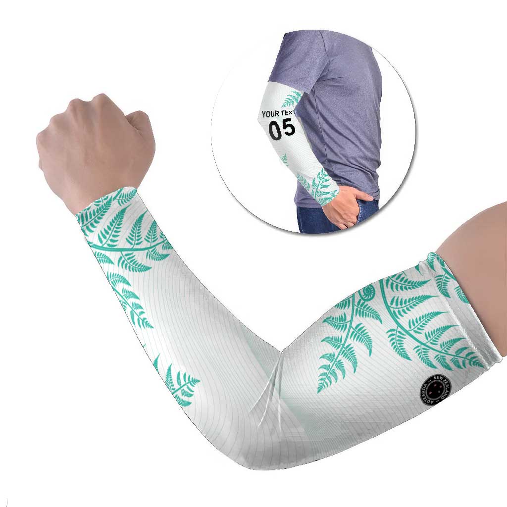 Custom New Zealand Football Arm Sleeves Aotearoa Pride Aqua Version LT05 Set of 2 Aqua - Polynesian Pride