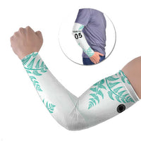Custom New Zealand Football Arm Sleeves Aotearoa Pride Aqua Version LT05 Set of 2 Aqua - Polynesian Pride