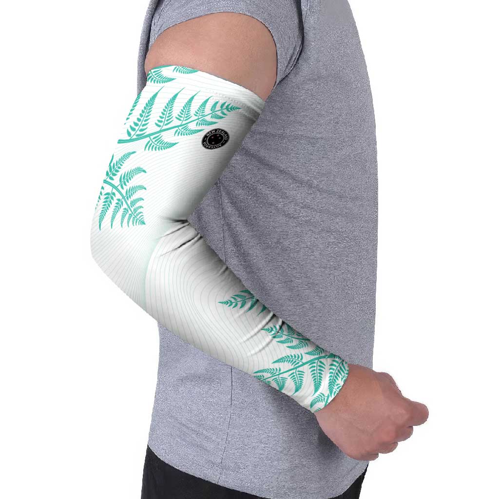 Custom New Zealand Football Arm Sleeves Aotearoa Pride Aqua Version LT05 - Polynesian Pride