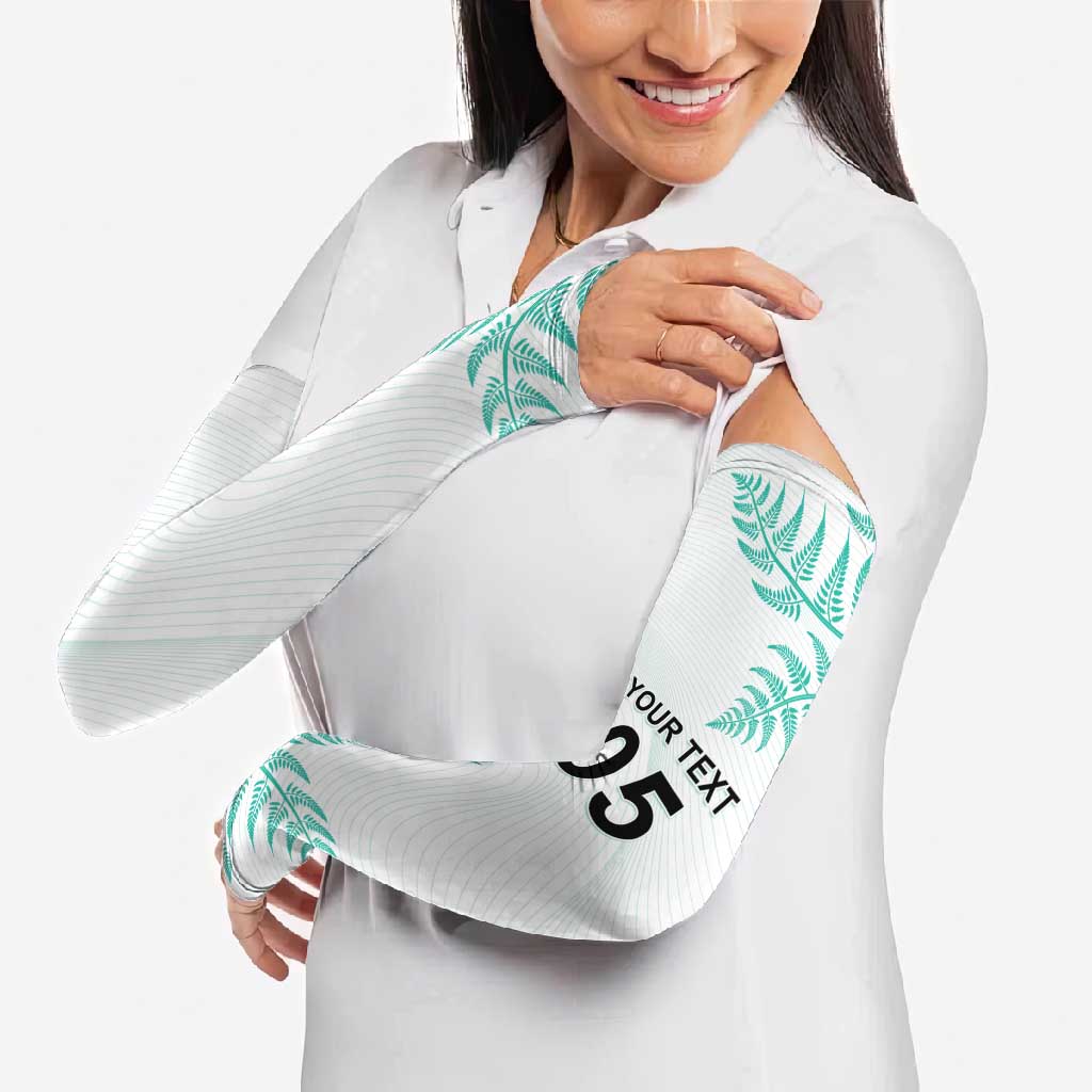 Custom New Zealand Football Arm Sleeves Aotearoa Pride Aqua Version LT05 - Polynesian Pride
