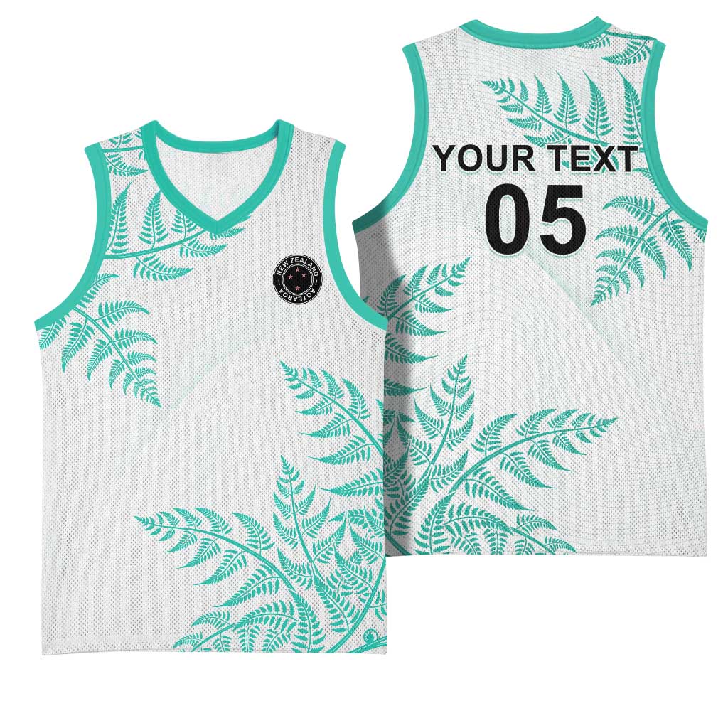 Custom New Zealand Football Basketball Jersey Aotearoa Pride Aqua Version LT05 - Polynesian Pride