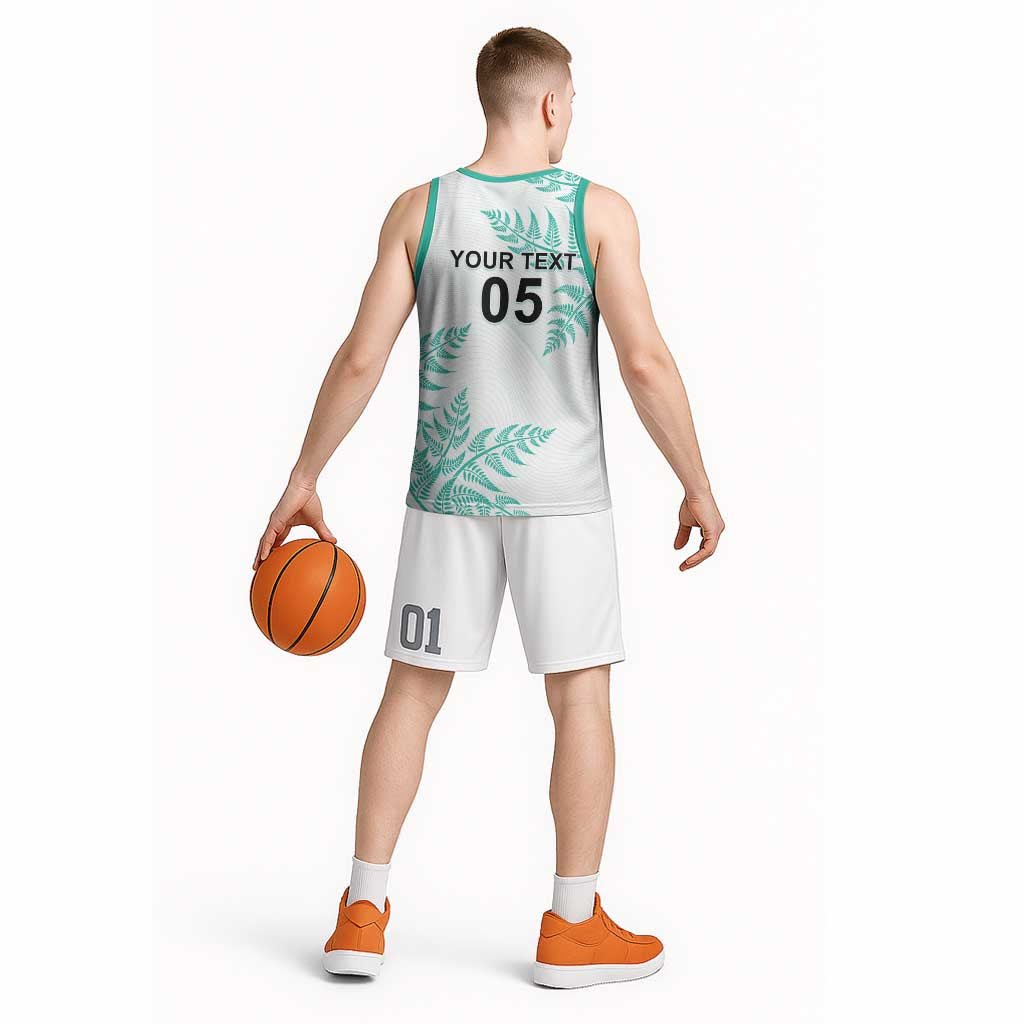 Custom New Zealand Football Basketball Jersey Aotearoa Pride Aqua Version LT05 - Polynesian Pride
