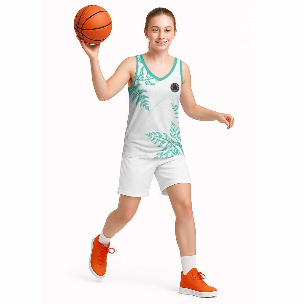 Custom New Zealand Football Basketball Jersey Aotearoa Pride Aqua Version LT05 - Polynesian Pride