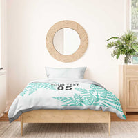 Custom New Zealand Football Bedding Set Aotearoa Pride Aqua Version - Polynesian Pride