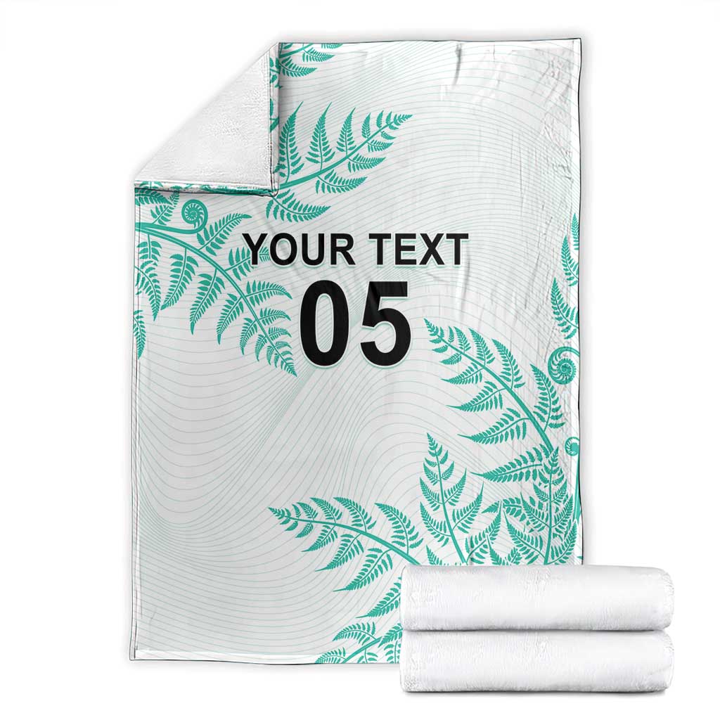 Custom New Zealand Football Blanket Aotearoa Pride Aqua Version - Polynesian Pride