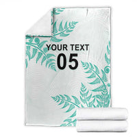 Custom New Zealand Football Blanket Aotearoa Pride Aqua Version - Polynesian Pride