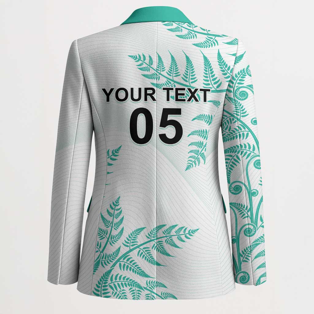 Custom New Zealand Football Blazer Aotearoa Pride Aqua Version - Polynesian Pride