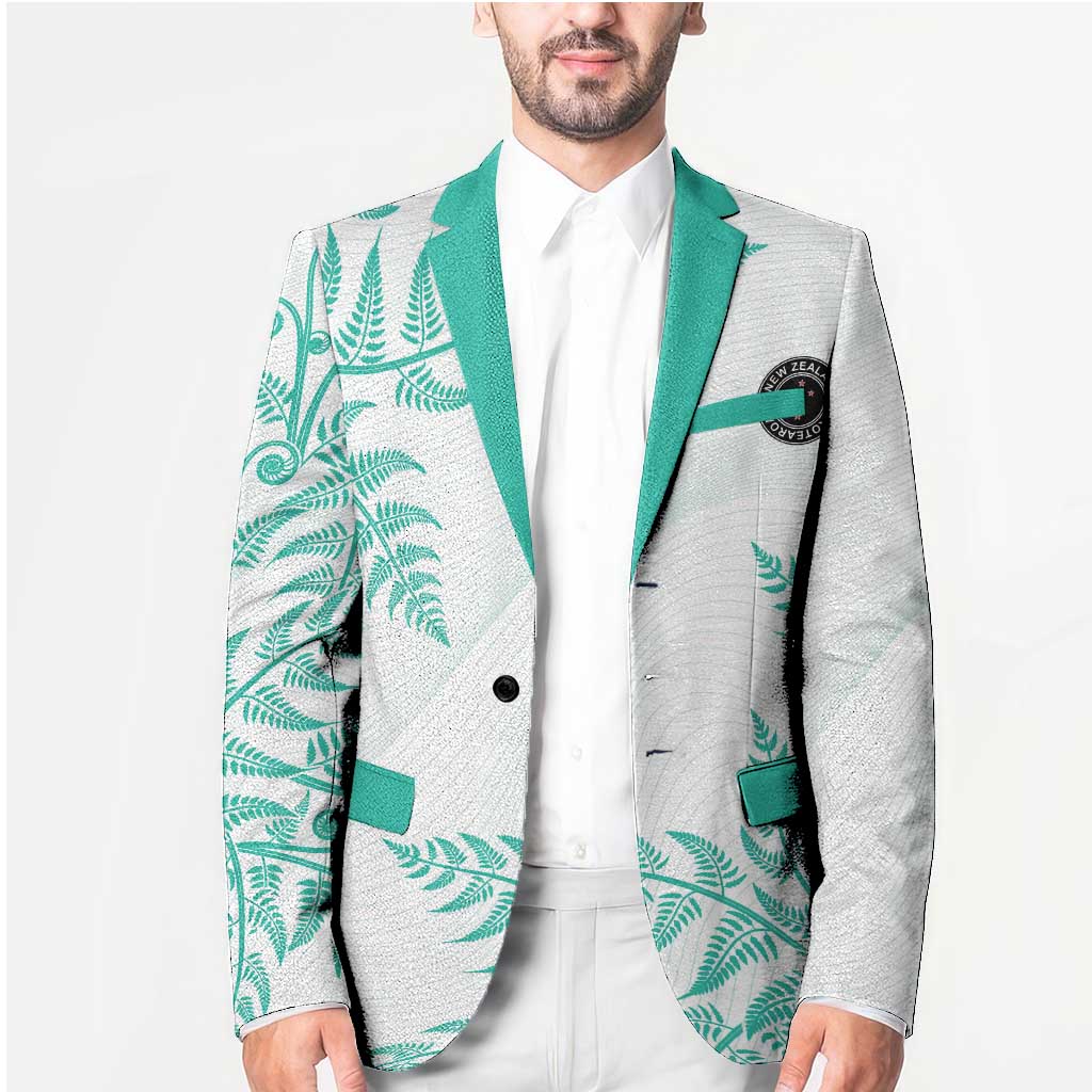 Custom New Zealand Football Blazer Aotearoa Pride Aqua Version - Polynesian Pride