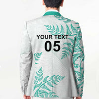 Custom New Zealand Football Blazer Aotearoa Pride Aqua Version - Polynesian Pride
