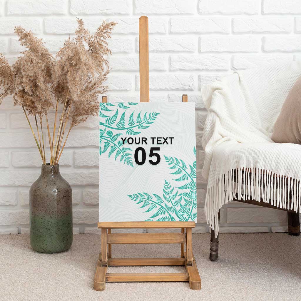 Custom New Zealand Football Canvas Wall Art Aotearoa Pride Aqua Version LT05 - Polynesian Pride