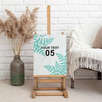 Custom New Zealand Football Canvas Wall Art Aotearoa Pride Aqua Version LT05 - Polynesian Pride