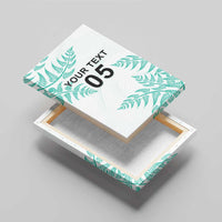 Custom New Zealand Football Canvas Wall Art Aotearoa Pride Aqua Version LT05 - Polynesian Pride