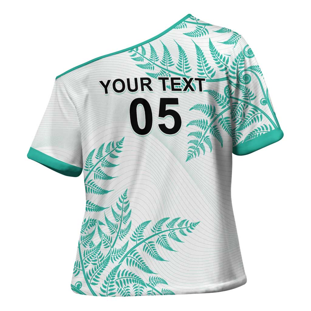 Custom New Zealand Football Cross Shoulder Shirt Aotearoa Pride Aqua Version LT05 - Polynesian Pride