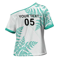 Custom New Zealand Football Cross Shoulder Shirt Aotearoa Pride Aqua Version LT05 - Polynesian Pride