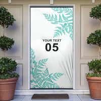 Custom New Zealand Football Door Cover Aotearoa Pride Aqua Version LT05 Aqua - Polynesian Pride